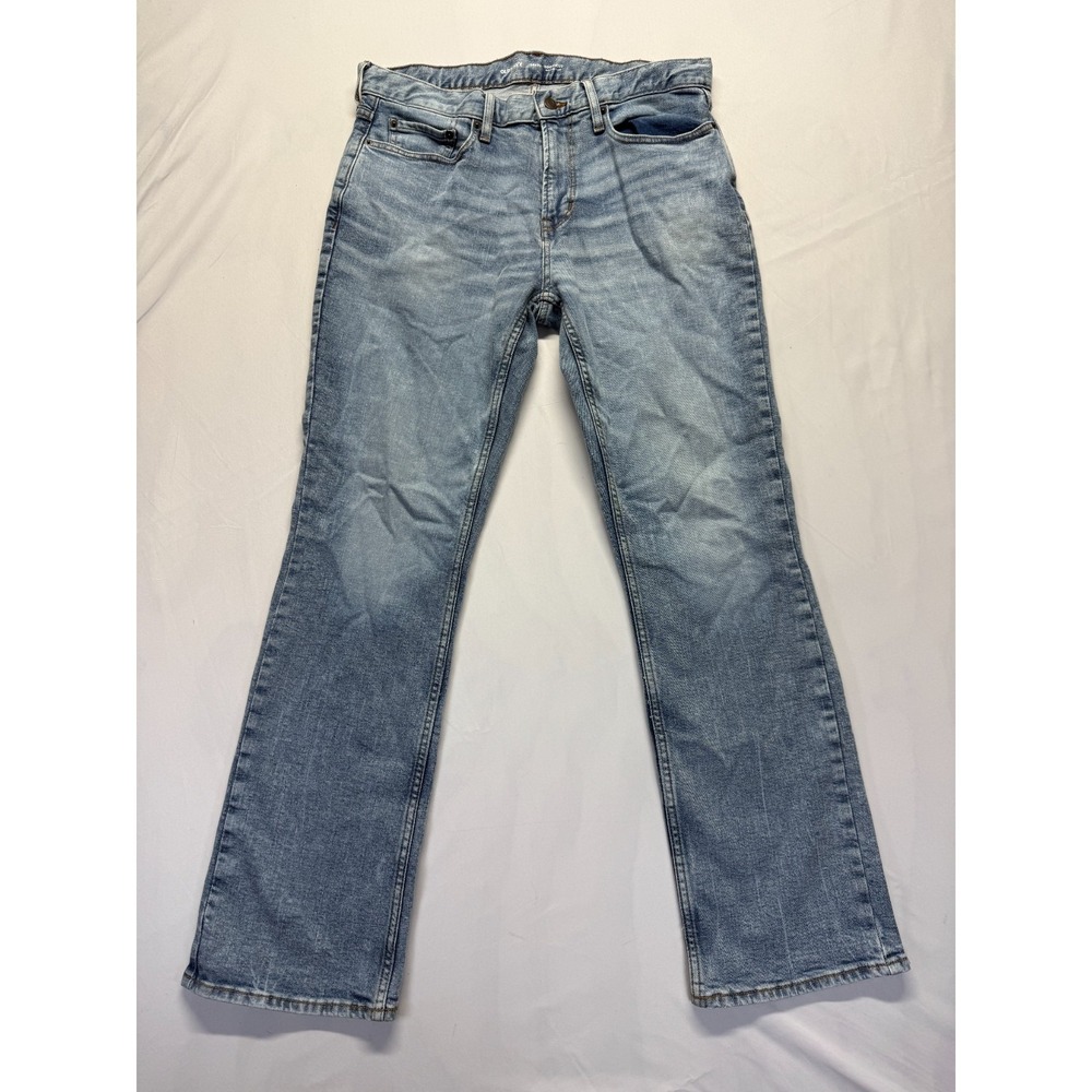 Old Navy Built In Flex Bootcut Jeans Mens 34x32 Blue Light Wash Denim Cotton